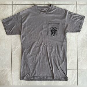 Famous Stars & Straps Pocket T-shirt - Grey / Black, Small